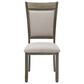 Linon Home Decor Franklin Side Chair in Warm Pewter and Grey, , large