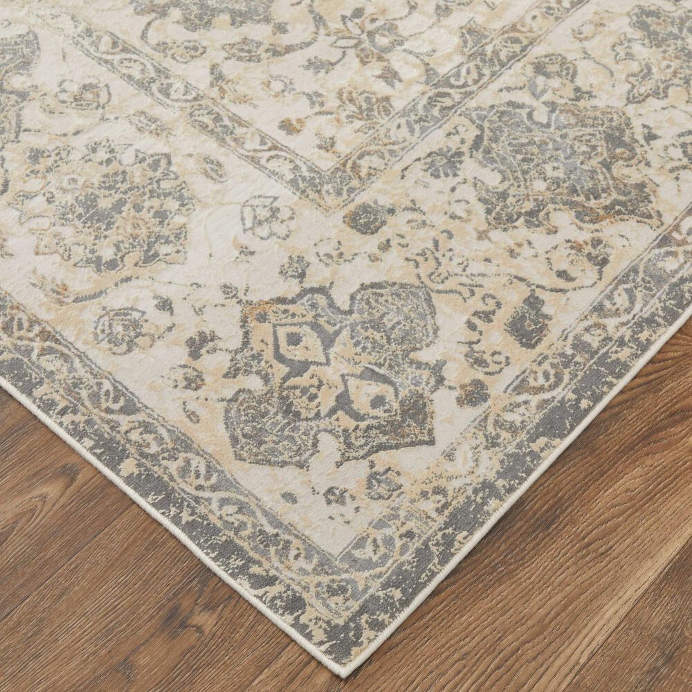 Feizy Celene 39L0F 2&#39;6&quot; x 8&#39; Beige and Gray Runner, , large