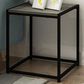 HOMLUX 1-Tier End Table in French Oak Grey and Black, , large