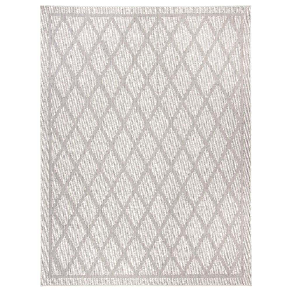 Safavieh Bermuda BMU805A 9" x 12" Ivory and Light Grey Indoor/Outdoor Area Performance Rug, , large