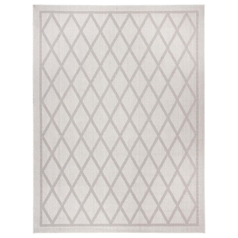 Safavieh Bermuda BMU805A 9" x 12" Ivory and Light Grey Indoor/Outdoor Area Performance Rug, , large