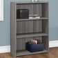 Monarch Specialties 3-Shelf Bookcase in Grey, , large