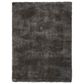 Nourison Dreamy Shag Solid 7"10" x 9"10" Grey Area Rug, , large