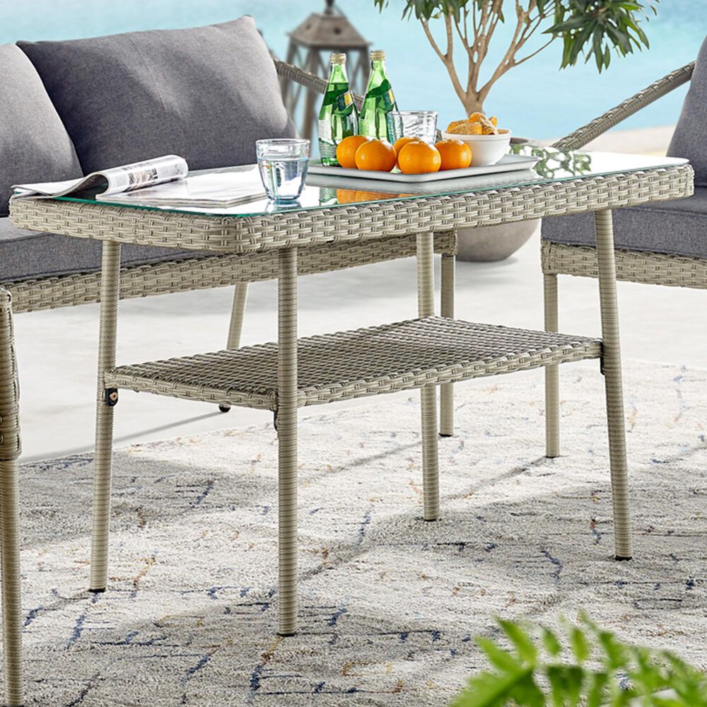 Bolton Furniture Windham 26" Coffee Table in Light Gray, , large