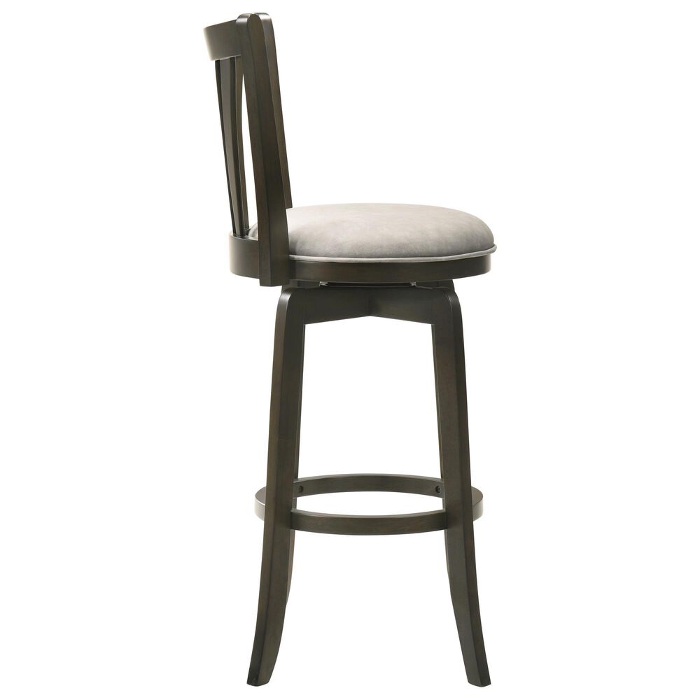 Armen Living Elle Swivel Barstool in Dark Roast, , large