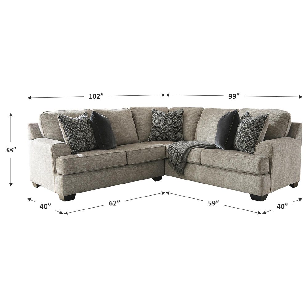Signature Design by Ashley Bovarian 2-Piece L-Shaped Sectional in Stone, , large