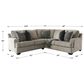 Signature Design by Ashley Bovarian 2-Piece L-Shaped Sectional in Stone, , large