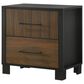 Crown Mark Nemy 5 Piece Queen LED Panel Bedroom Set in Brown, , large