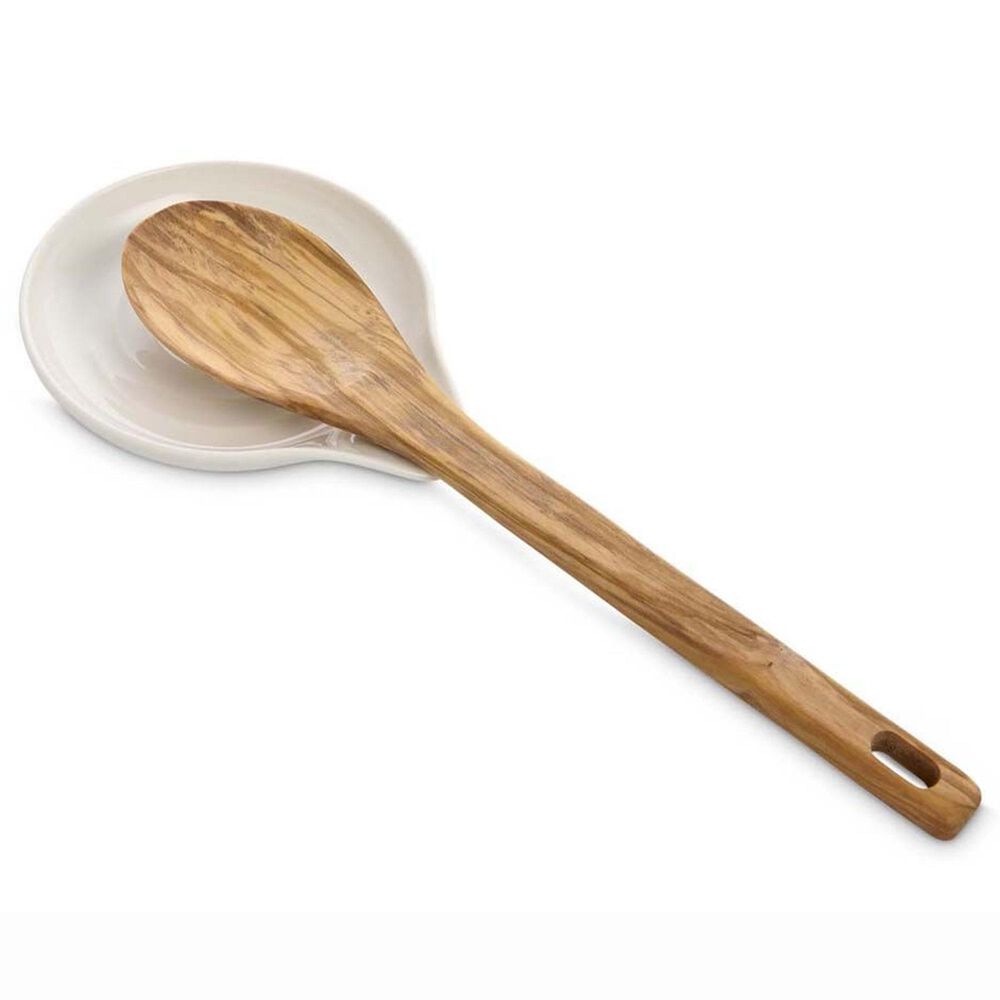 HIC Kitchen Swirl Spoon Rest in Porcelain White, , large