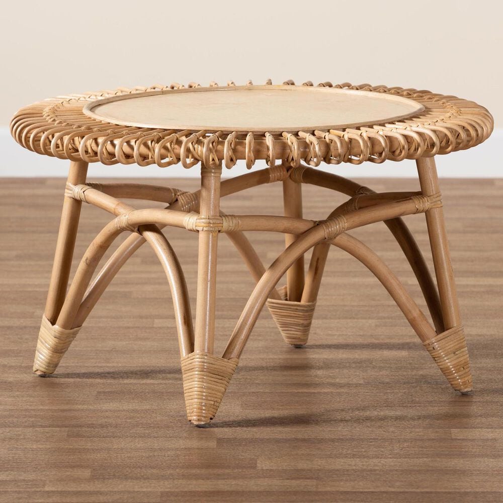 Baxton Studio Elani Coffee Table in Natural Brown and Light Brown, , large