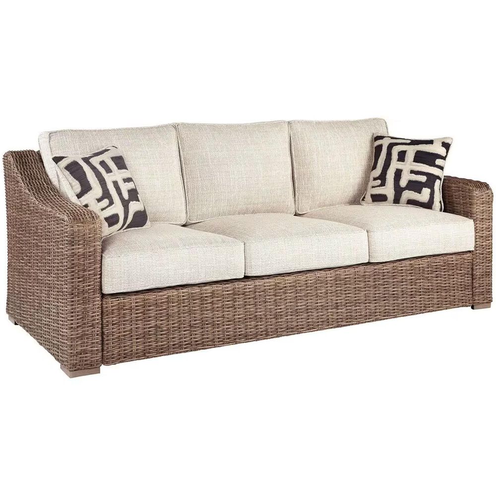 Signature Design by Ashley Beachcroft Sofa and Swivel Lounge Set in Beige Nebraska Furniture Mart