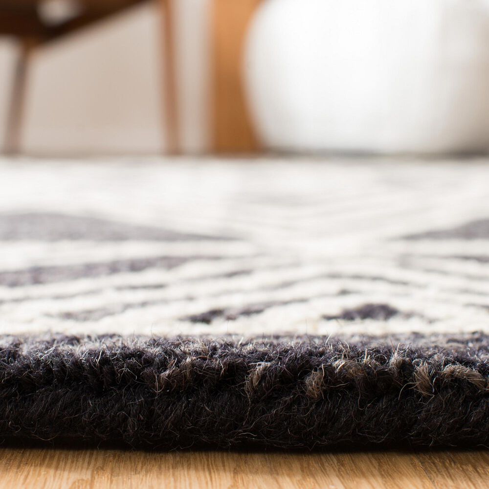 Safavieh Micro-Loop MLP155H 2&#39;3&quot; x 7&#39; Charcoal and Ivory Runner, , large