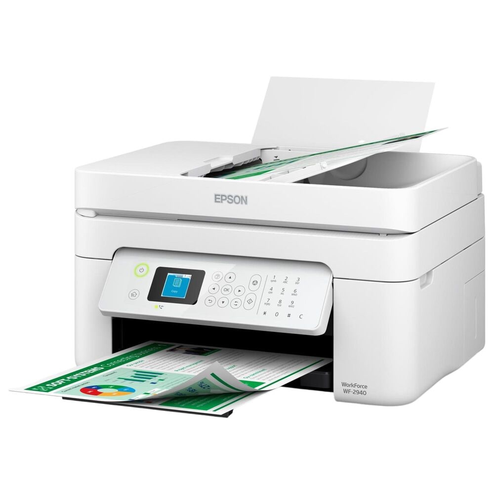 Epson WorkForce WF-2940 Wireless All-in-One Inkjet Printer in White, , large