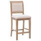 Linon Home Decor Emmy 26" Counter Stool with Natural Cushion in Grey Wash, , large