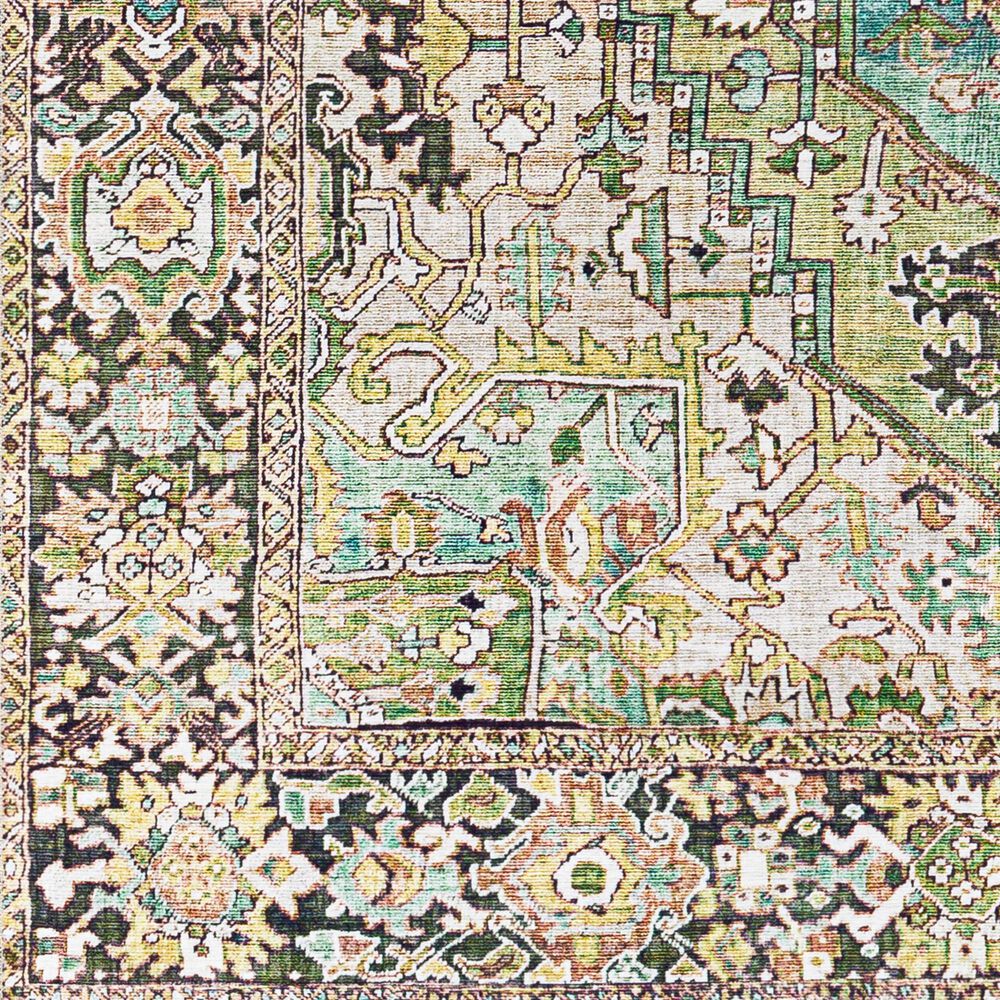 Surya Iris 7&#39;6&quot; x 9&#39;6&quot; Medium Green, Dark Blue, Charcoal, Light Olive, Sage, Light Beige and Cream Area Rug, , large