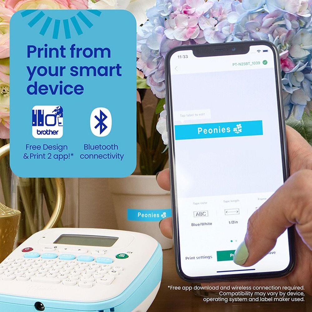 Brother Personal Connected Label Maker in White and Blue, , large