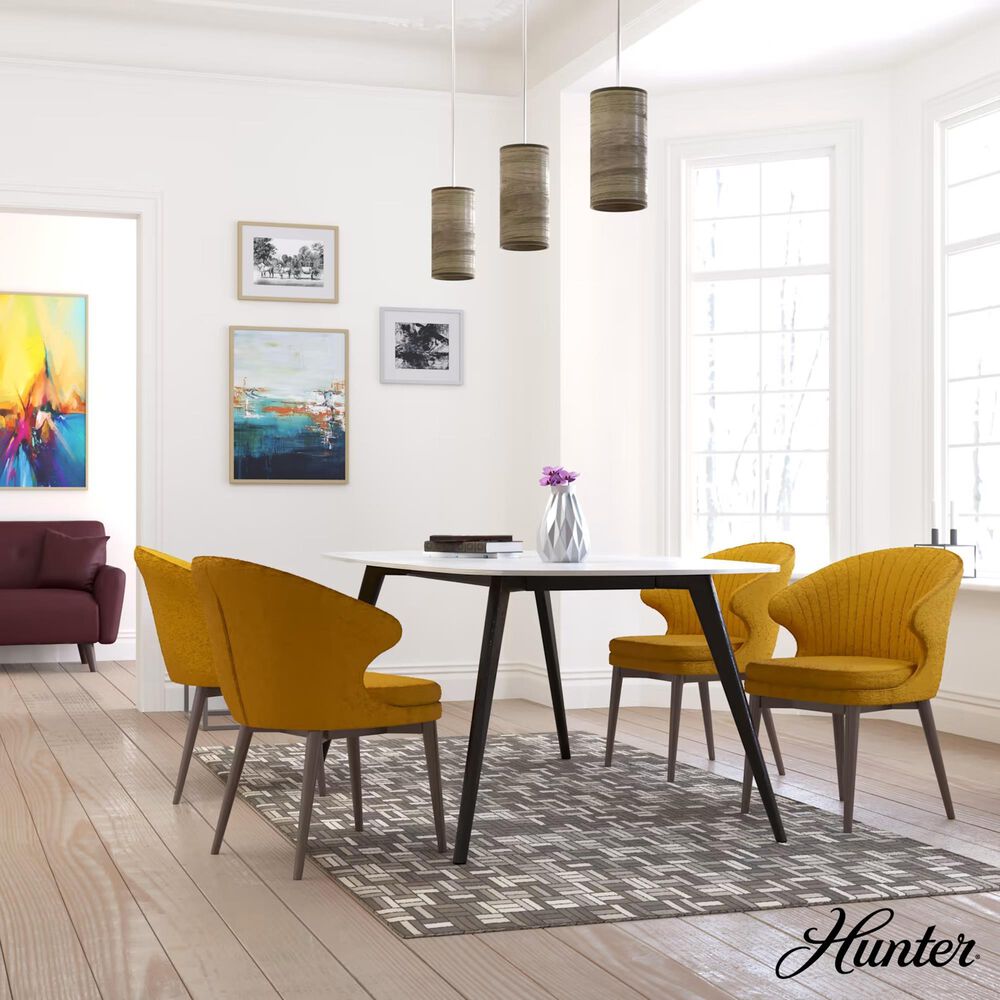 Hunter Solhaven 1-Light Mini Pendant with Warm Grey Oak Shade in Brushed Nickel, , large