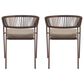 Zuo Modern Skye Outdoor Dining Chair in Brown (Set of 2), , large