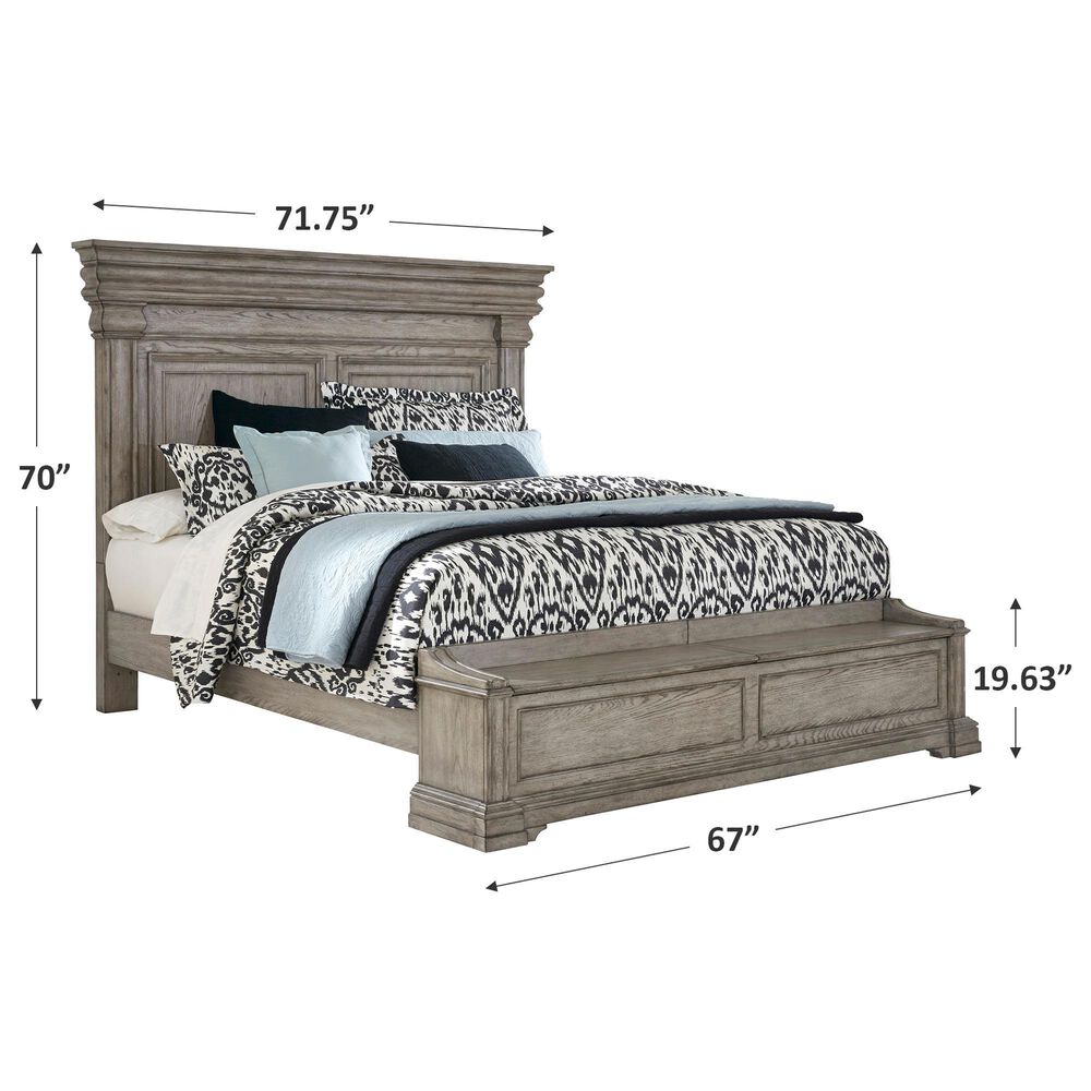 Chapel Hill Madison Ridge Queen Storage Bed in Bluff Gray, , large