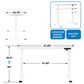 OSP Home Primo 48" Electric Sit Stand Desk in White, , large