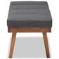 Baxton Studio Larisa Accent Bench in Charcoal, , large