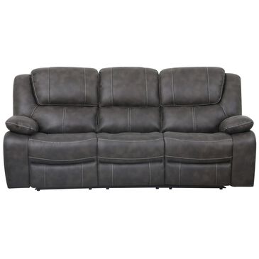 Oxford Furniture Dual Manual Reclining Sofa in Cowboy Granite, , large