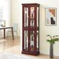 GigaCloud Curio Cabinet with Light in Cherry, , large