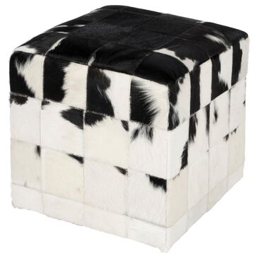 Butler Victorian Pouffe in Black and White, , large