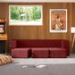 Jaxx Zipline 3-Piece Stationary Convertible Sleeper Sofa in Berry Velvet, , large