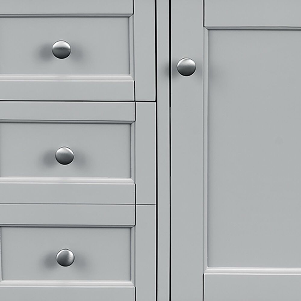 James Martin Vanities Brittany 30&quot; Single Bathroom Vanity in Urban Gray with 3 cm Carrara White Marble Top and Rectangle Sink, , large