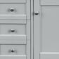 James Martin Vanities Brittany 30" Single Bathroom Vanity in Urban Gray with 3 cm Carrara White Marble Top and Rectangle Sink, , large