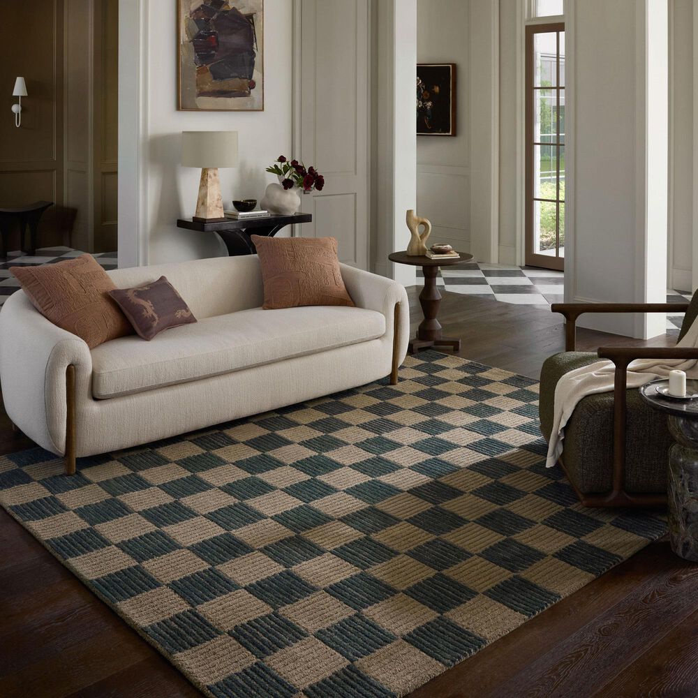 Loloi Madi Taupe and Navy 7'9" x 9'9" Area Rug, , large