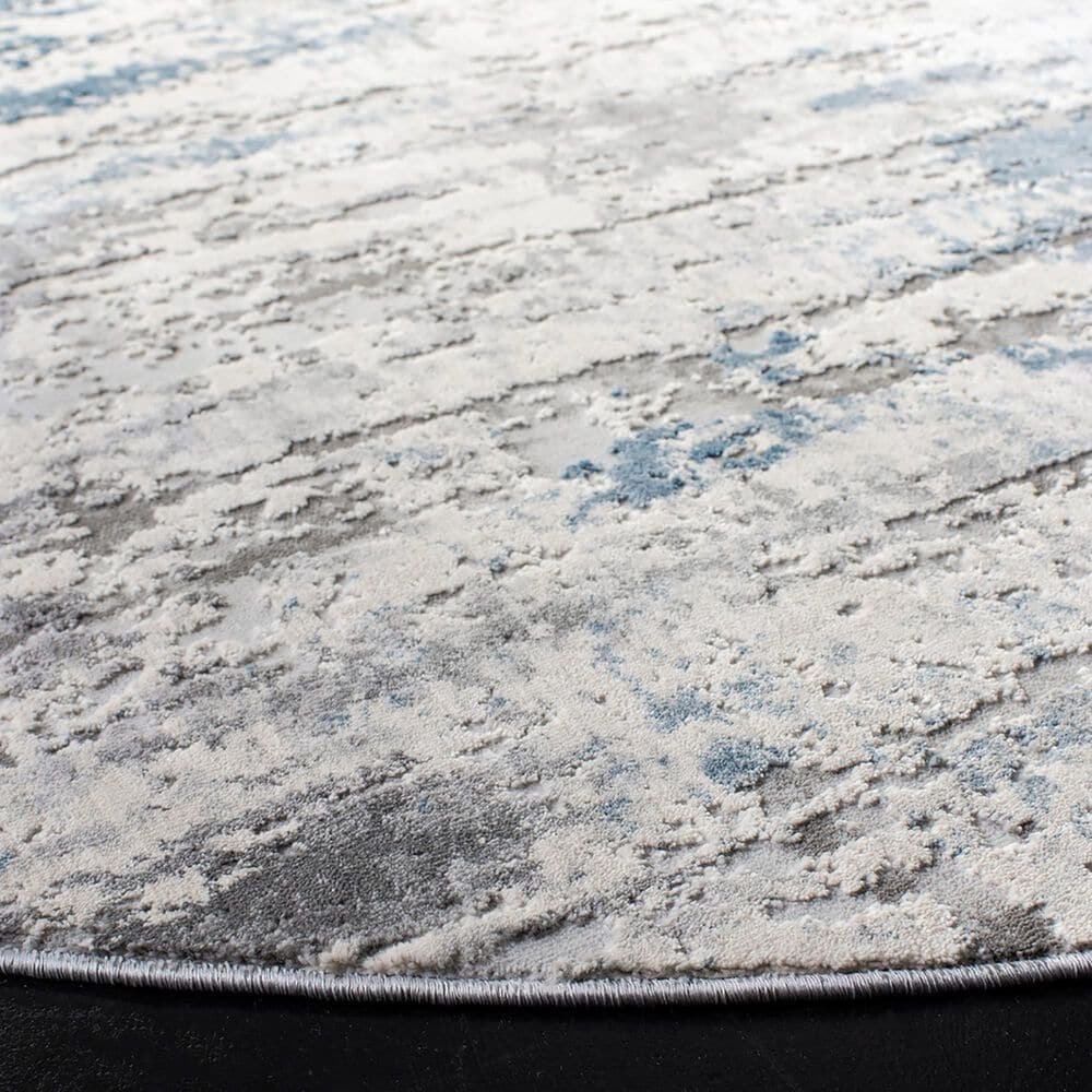Safavieh Invista INV486F 6&#39;7&quot; Round Grey and Blue Area Rug, , large
