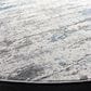 Safavieh Invista INV486F 6"7" Round Grey and Blue Area Rug, , large