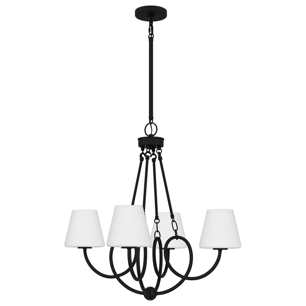 Quoizel Atkins 4-Light Chandelier in Matte Black, , large