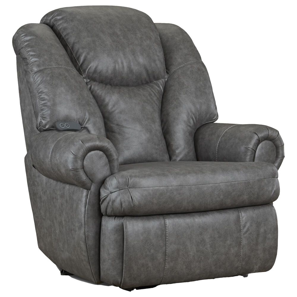 HomeStretch Kong Power Recliner in Charcoal, , large