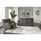 Ashley First Base Manual Reclining Sofa in Gunmetal, , large