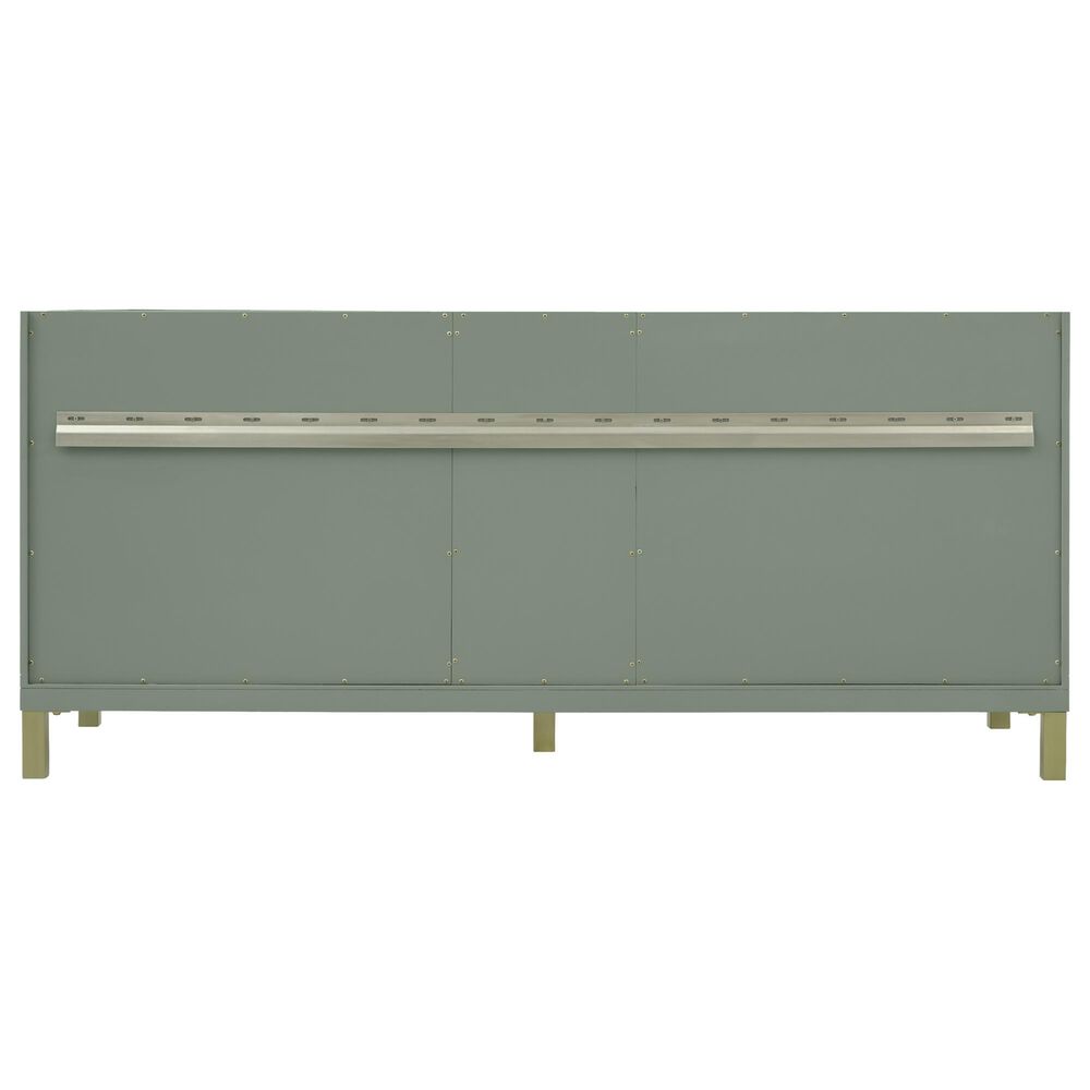 James Martin Vanities Chicago 72" Double Bathroom Vanity in Smokey Celadon with 3 cm Victorian Silver Quartz Top, Rectangular Sinks and FreePower Wireless Charger, , large