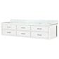 Lexora Home Castor 84" Double Bathroom Vanity in White with 2 cm White Carrara Marble Top and Rectangular Sinks, , large