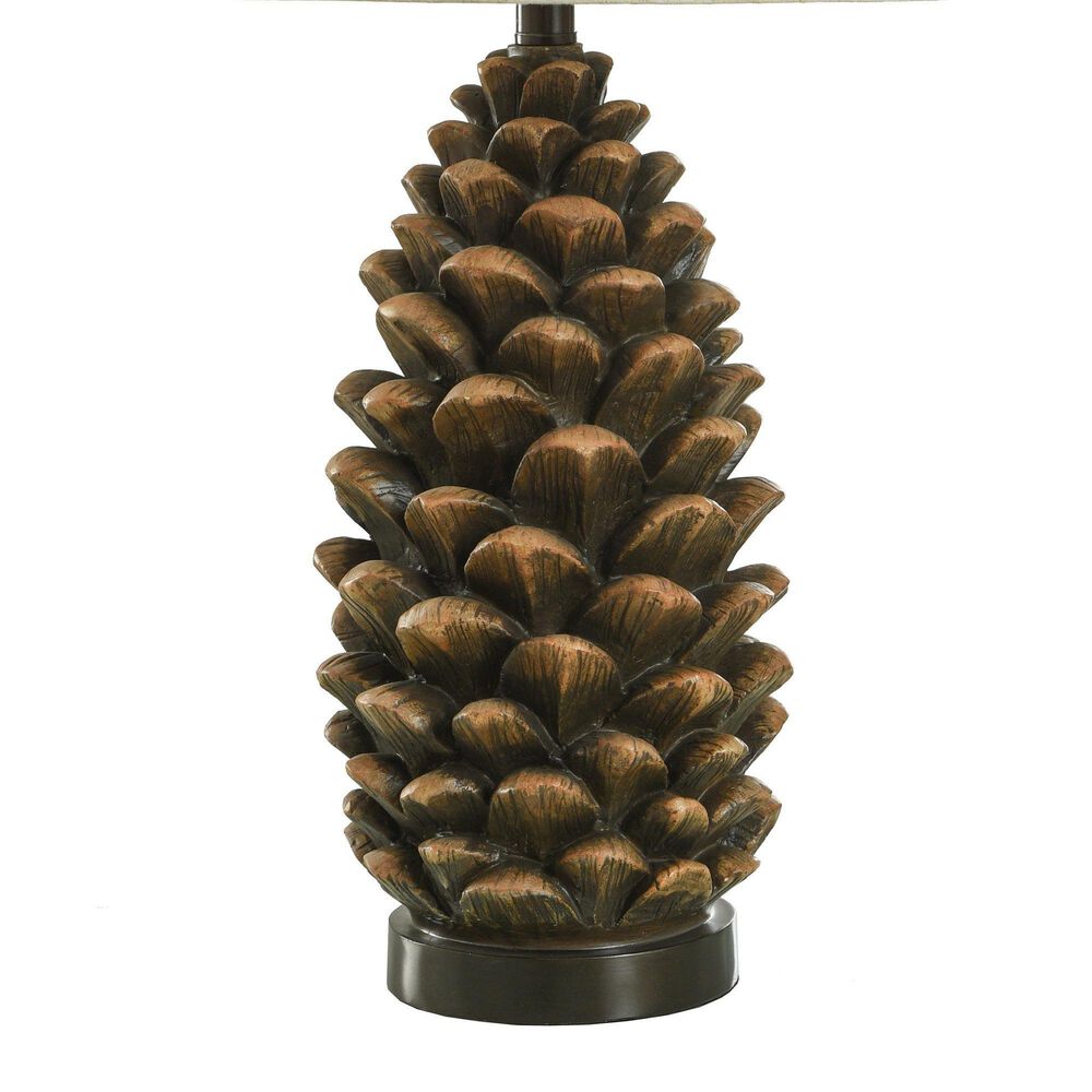 Flair Industries Roanoke Rustic Table Lamp in Dark Brown and Dark Gray, , large