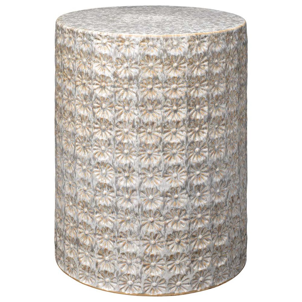 Splendor Living Wildflower Side Table in Cream and Grey, , large