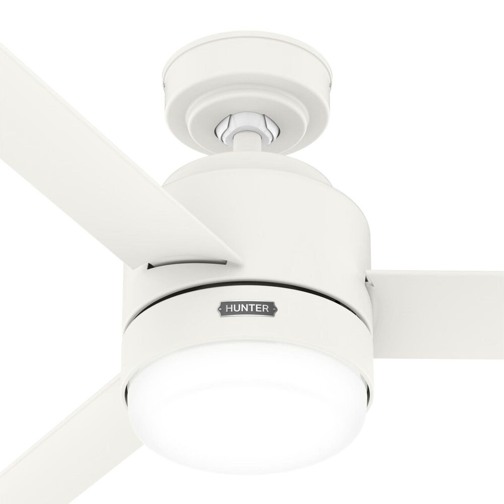 Hunter Gilmour 44&quot; Outdoor Ceiling Fan with LED Lights in Matte White, , large