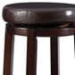 Linon Home Decor Maya Swivel Bar Stool with Brown Cushion in Rich Brown, , large
