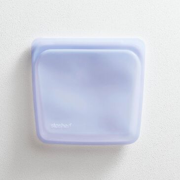 Stasher Reusable Silicone Sandwich Bag in Lavender, , large