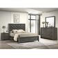 Crown Mark Valor 4-Piece King Bedroom Set in Gray, , large