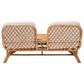 Baxton Studio Pakis Stationary Tete-a-Tete Sofa with Light Honey Rattan in Neutral, , large