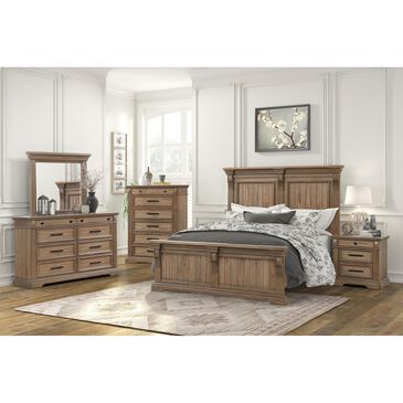 Lifestyle Enterprises King Panel Bed in Light Brown, , large