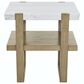 Crystal City Perth End Table in Weathered Sand and White, , large