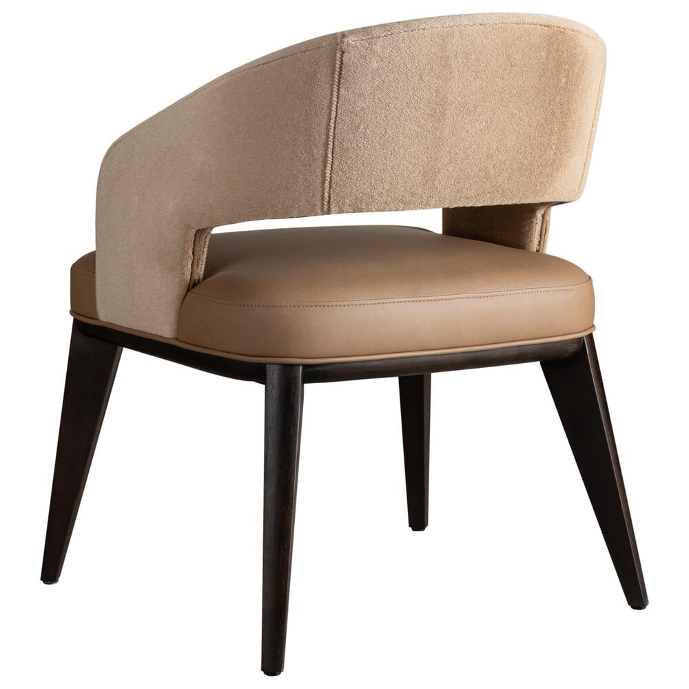 Alder &amp; Tweed Lawson Arm Chair with Golden Latte Cushion in Medium Cinder, , large