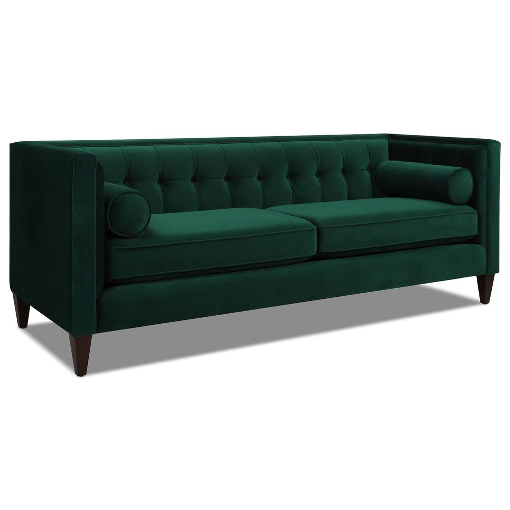 Jennifer Taylor Home Jack Tufted Tuxedo Sofa in Evergreen, , large